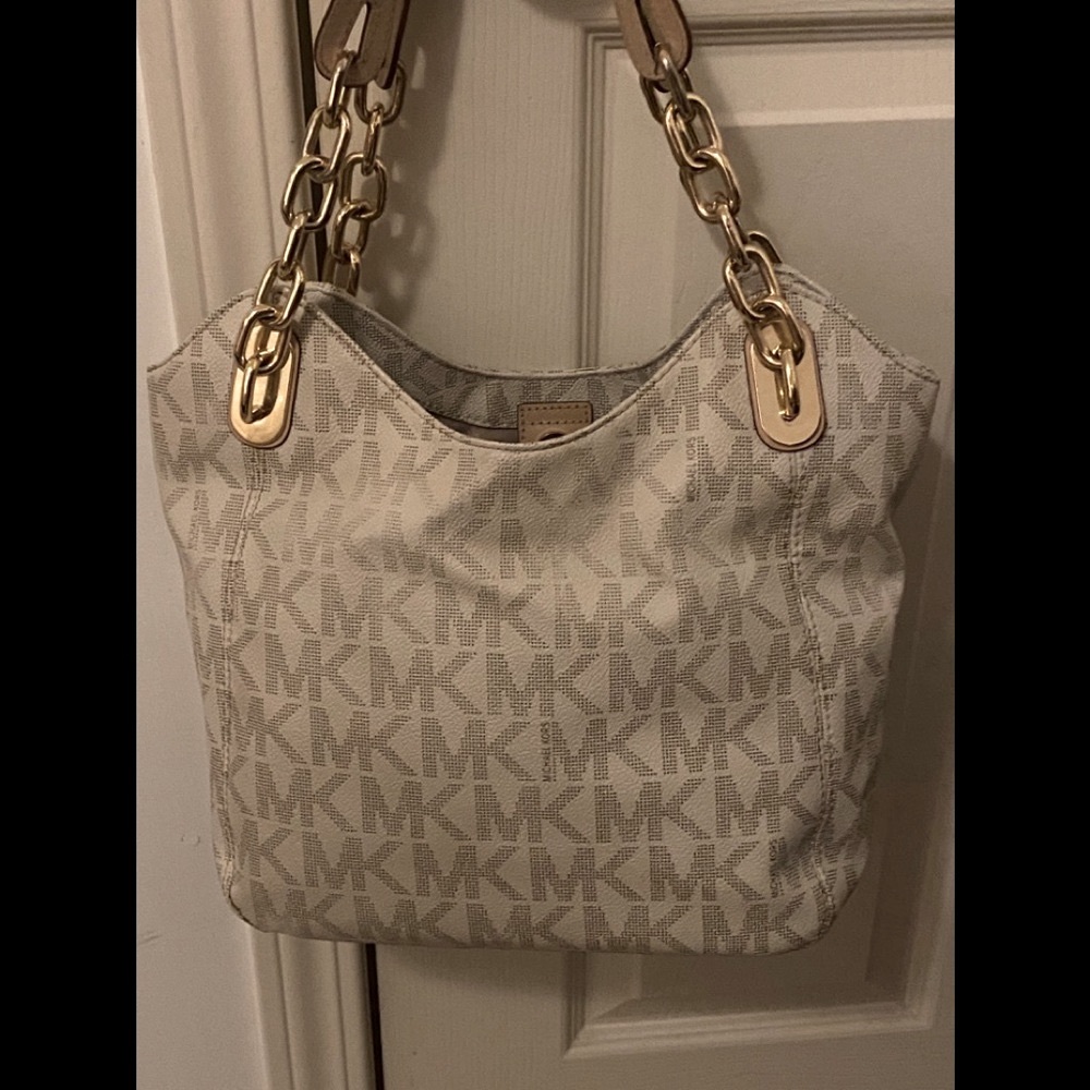 Michael Kors vanilla monogram handbag